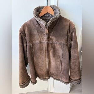 Brown Suede & Shearling Jacket